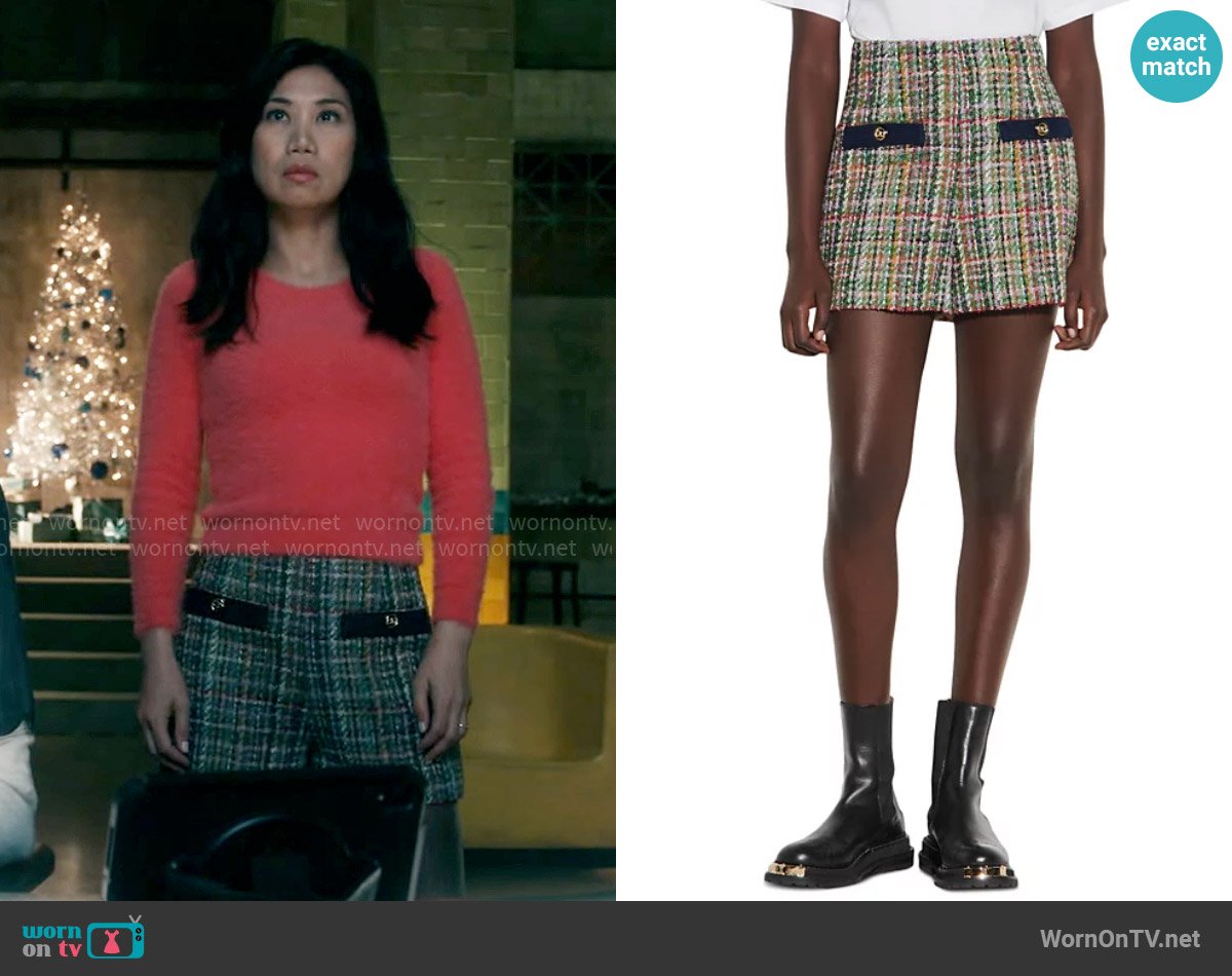 Sandro Joli Tweed Shorts worn by Melody Bayani (Liza Lapira) on The Equalizer