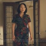 Sarah’s floral print jumpsuit on No Good Deed