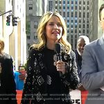 Savannah’s black embellished coat on Today