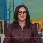 Savannah’s leather twist front shirt on NBC News