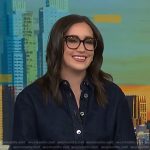 Savannah’s drawstring waist denim shirt on NBC News