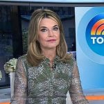 Savannah’s green plaid shirtdress on Today