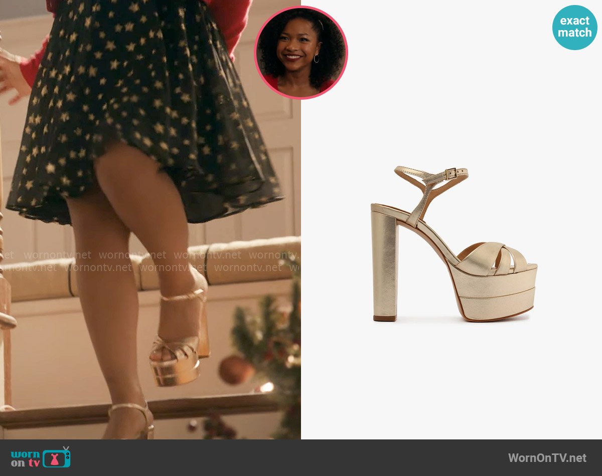 Schutz Keefa Sandal worn by Delilah (Laya DeLeon Hayes) on The Equalizer