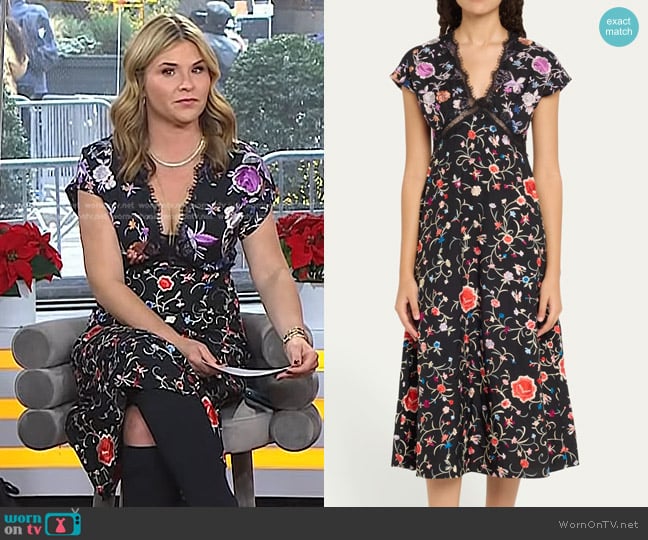 Sea Priscilla Embroidered Dress worn by Jenna Bush Hager on Today