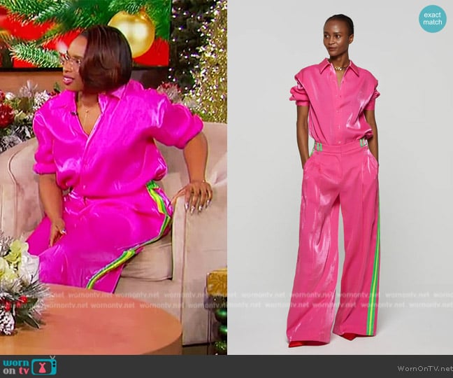 Serena Bute Oversized Cuff Shirt worn by Jennifer Hudson on The Jennifer Hudson Show