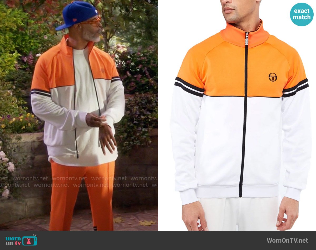 Sergio Tacchini Orion Jacket in Dragon Fire worn by Poppa (Damon Wayans) on Poppas House