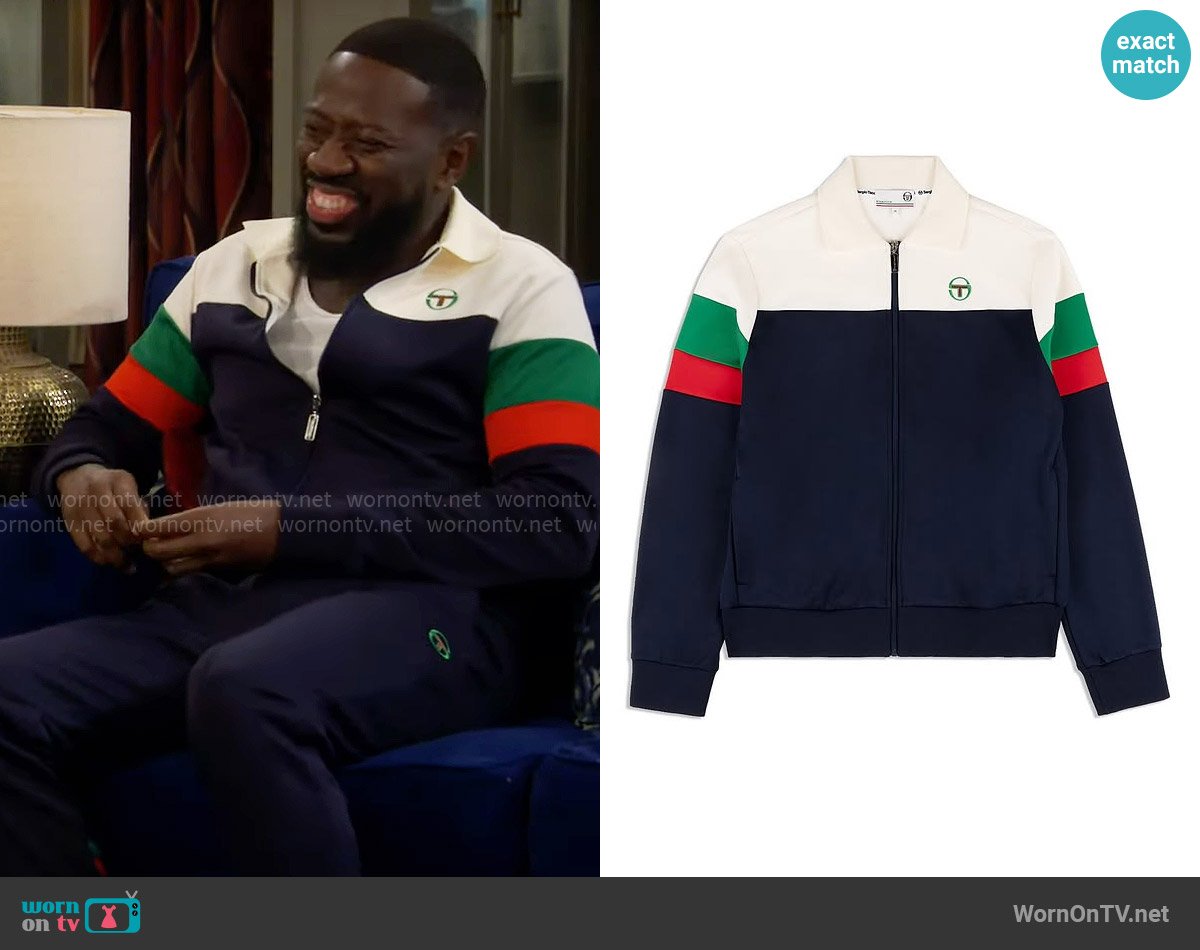 Sergio Tacchini Tomme Track Jacket worn by Malcom (Sheaun McKinney) on The Neighborhood