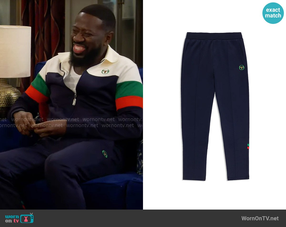 Sergio Tacchini Tomme Track Pant worn by Malcom (Sheaun McKinney) on The Neighborhood