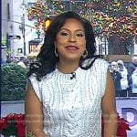 Sheinelle’s metallic cable knit vest on Today