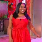 Sherri’s red belted dress on Sherri