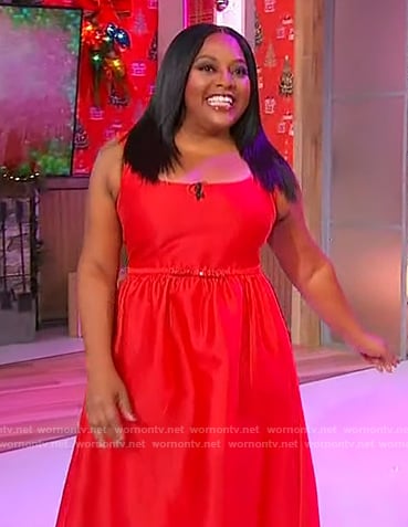 Sherri's red belted dress on Sherri