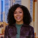 Shirleen’s brown leather jacket on Good Morning America