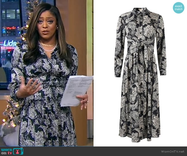 Shoshanna Essie Dress worn by Morgan Norwood on Good Morning America