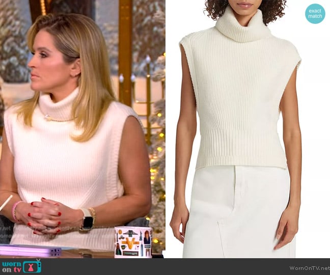 Simkhai Maple Ribbed Sleeveless Top worn by Sara Haines on The View