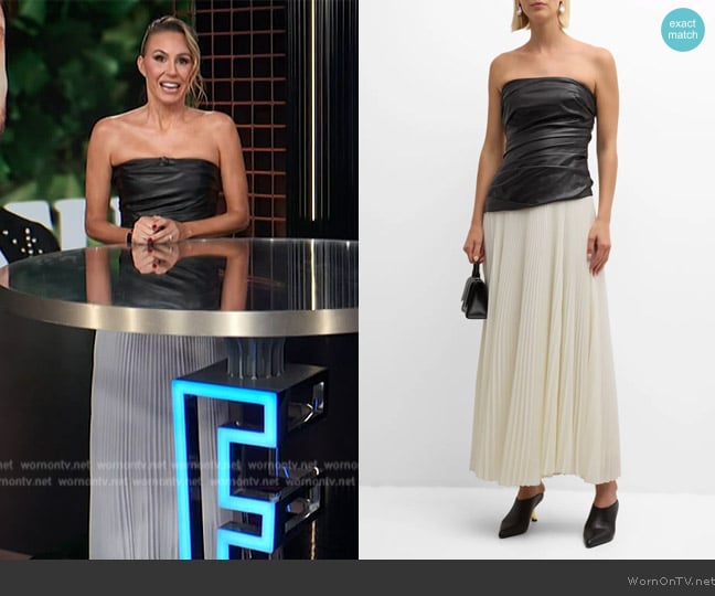 Simkhai Arie Strapless Bustier Dress worn by Keltie Knight on E! News