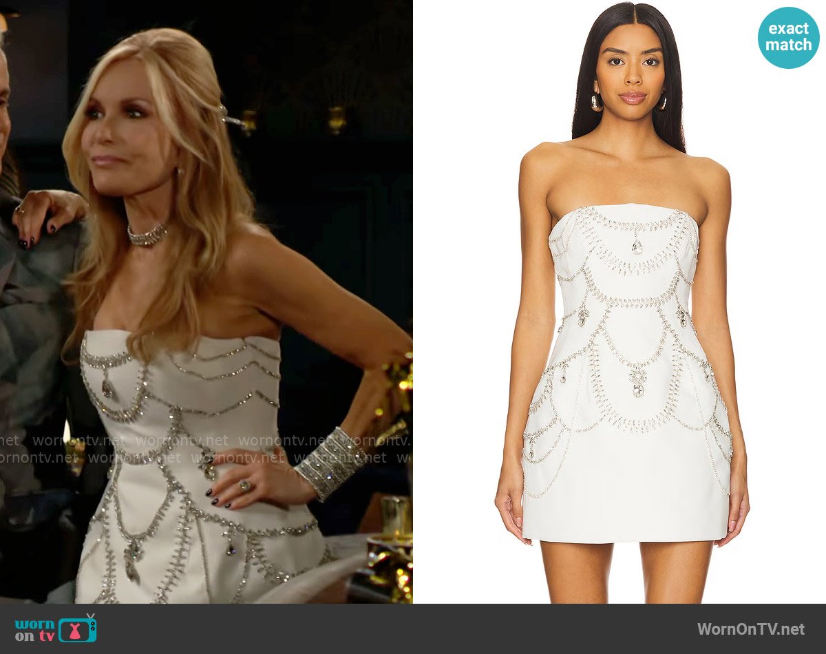 Simkhai Arta Bustier Mini Dress worn by Lauren Fenmore (Tracey Bregman) on The Young and the Restless