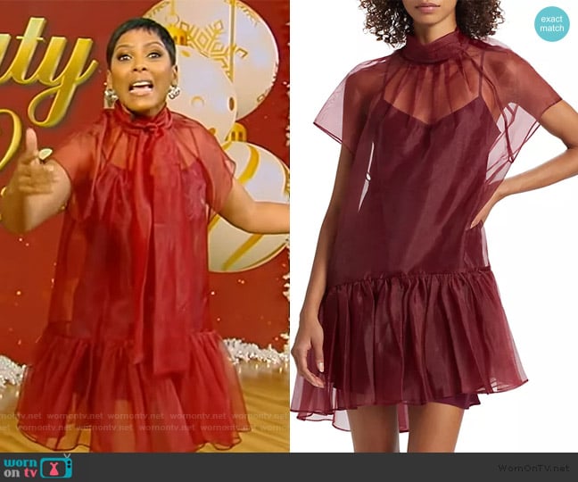 Simkhai Beaux Tiered Mini Dress worn by Tamron Hall on Tamron Hall Show