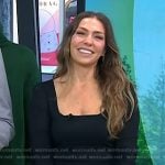 Melissa’s black square neck dress on Today