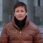 Stephanie’s brown puffer jacket on Today