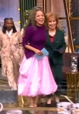 Sunny's purple mixed media dress on The View