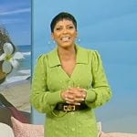 Tamron’s green knit dress on Tamron Hall Show