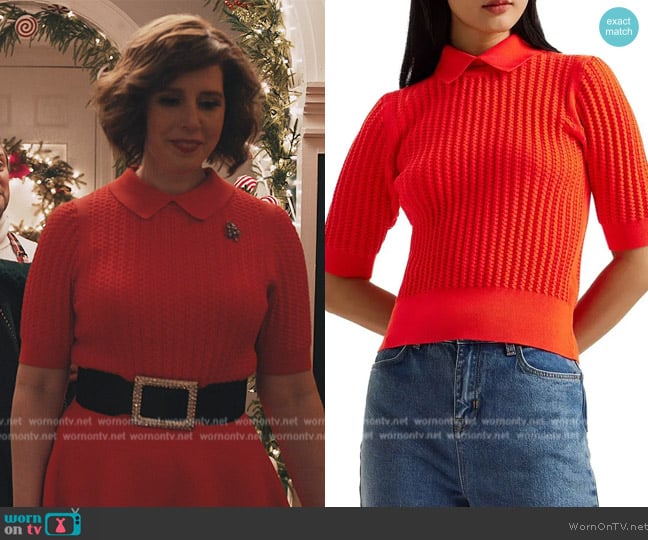 Ted Baker Morliee crop sweater worn by DeeDee (Vanessa Bayer) on Elsbeth