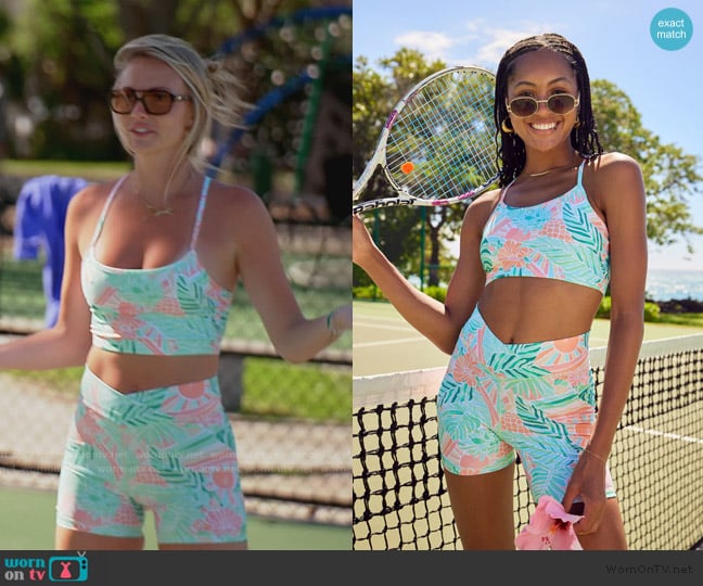 Kenny Flowers The Hawaii Slim Racerback Sports Bra worn by Taylor Ann Green on Southern Charm