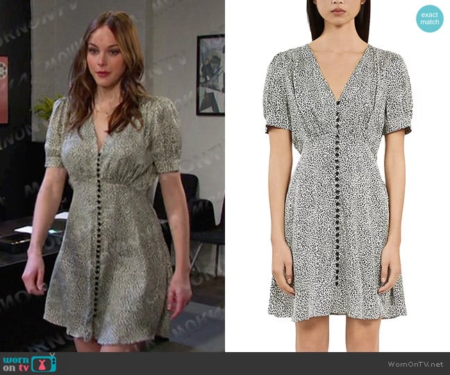 The Kooples Button Front Dress worn by Stephanie Johnson (Abigail Klein) on Days of our Lives