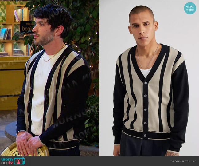 Urban Outfitters Classic Cardigan worn by Javi Hernandez (Al Calderon) on Days of our Lives