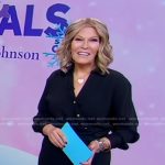 Tory’s black asymmetric button shirtdress on Good Morning America