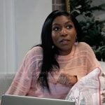 Trina’s peach knit sweater on General Hospital