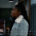 Trina’s denim and fur jacket on General Hospital