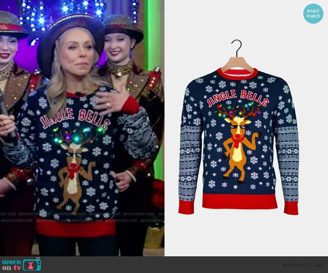 Kelly’s ugly Christmas sweater on Live with Kelly