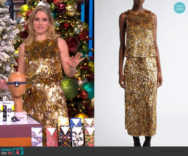 Ulla Johnson Beatriz Paillette Top worn by Sara Haines on The View