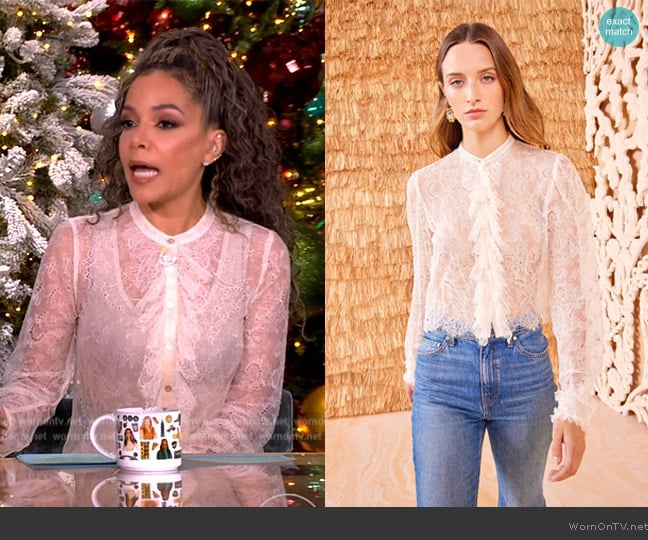 Ulla Johnson Cecile Blouse worn by Sunny Hostin on The View