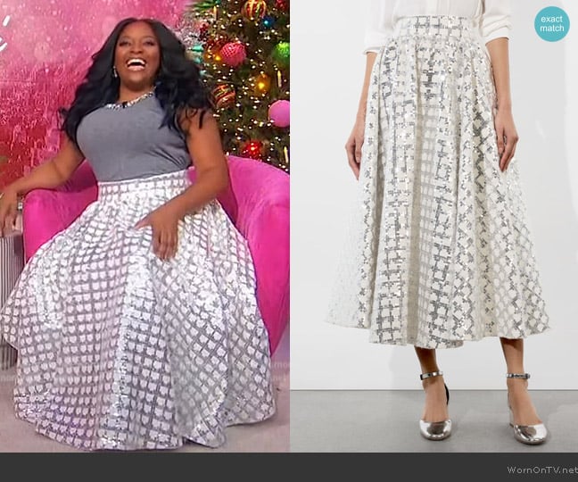 Alice + Olivia Nilda Voluminous Skirt worn by Sherri Shepherd on Sherri