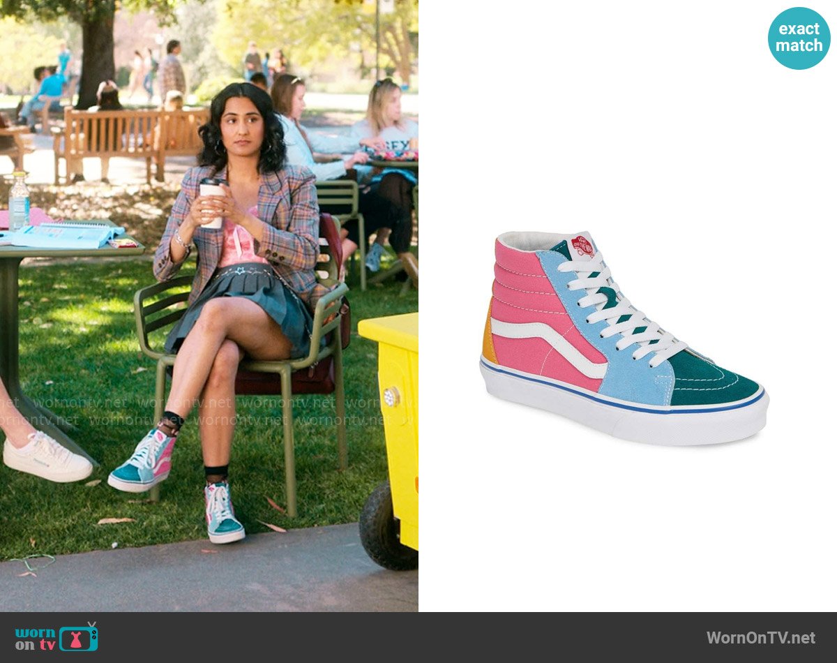 Vans Sk8-Hi Colorblock Sneaker worn by Bela Malhotra (Amrit Kaur) on The Sex Lives of College Girls