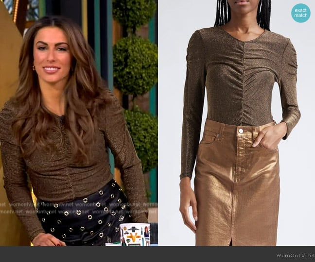 Veronica Beard Neeta Long Sleeve Top worn by Alyssa Farah Griffin on The View