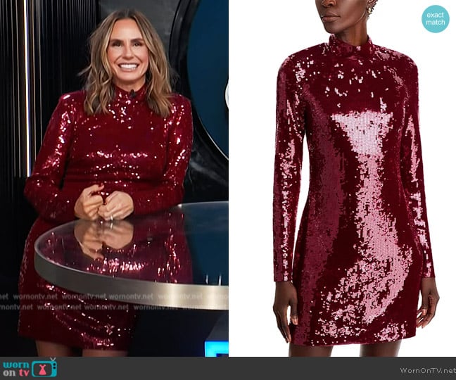 Veronica Beard Sylee Sequined Dress worn by Keltie Knight on E! News