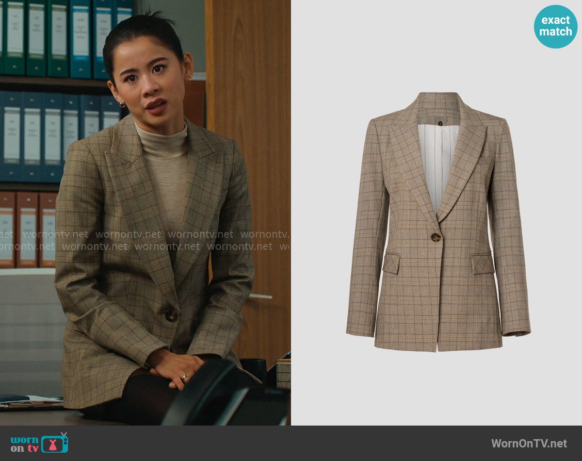 Veronica Beard Long and Lean Dickey Jacket worn by Sarah Franklin (Leah Lewis) on Matlock