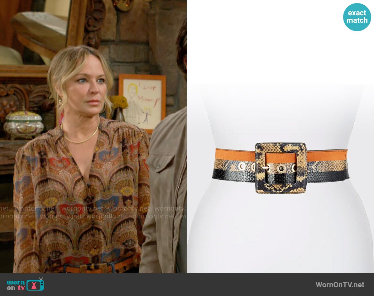  Veronica Beard Risa Belt worn by Sharon Newman (Sharon Case) on The Young and the Restless