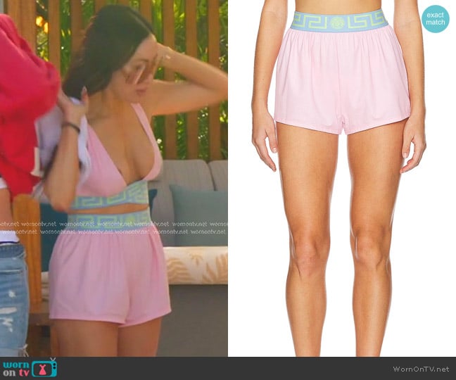 Versace Vita Swim Shorts worn by Angie Katsanevas on The Real Housewives of Salt Lake City