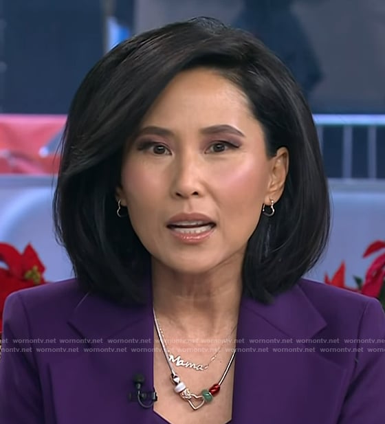 Vicky's silver and red heart necklace on Today