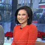 Vicky’s orange textured sweater on Today