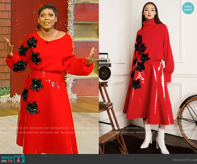 Victoria Hayes Cropped Sweater worn by Tamron Hall on Tamron Hall Show