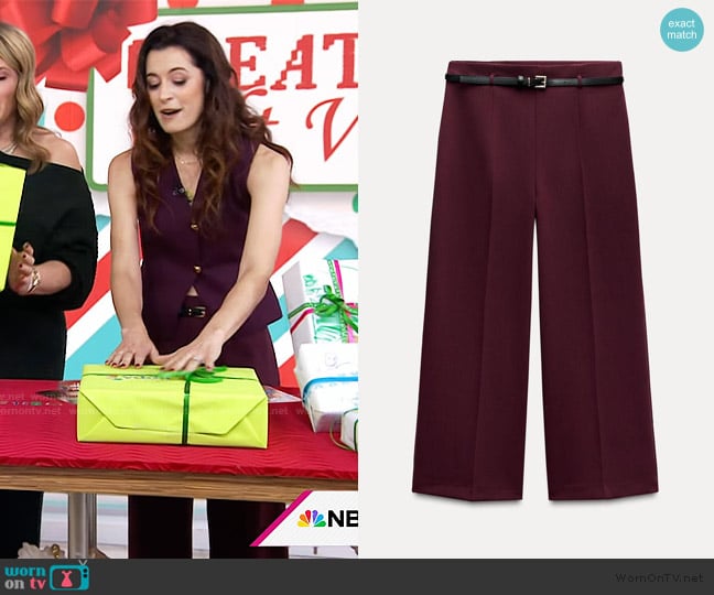 Lindsey Peers’s burgundy pants on Today