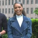 Zuri’s denim coat on Access Hollywood