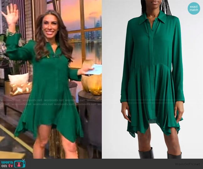 Alice + Olivia Avita Asymmetric Shirtdress worn by Alyssa Farah Griffin on The View