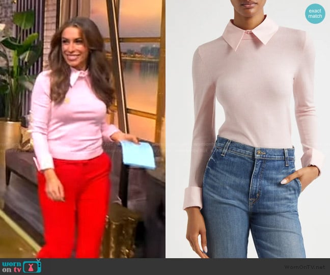 Alice + Olivia Porla Collared Stretch Wool Sweater worn by Alyssa Farah Griffin on The View