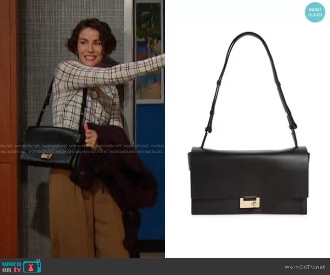 All Saints Huasteca Leather Shoulder Bag worn by Sarah Horton (Linsey Godfrey) on Days of our Lives